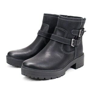 Soul Naturalizer Ankle Boots Faux Leather Block Heel Womens Black Size 10M